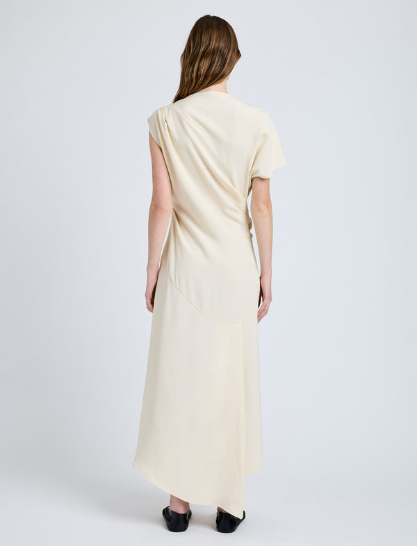 Proenza Schouler Proenza Schouler Hallie Dress In Hammered Viscose - Champagne