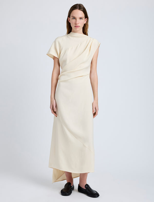proenza schouler Proenza Schouler Hallie Dress in Hammered Viscose - Champagne