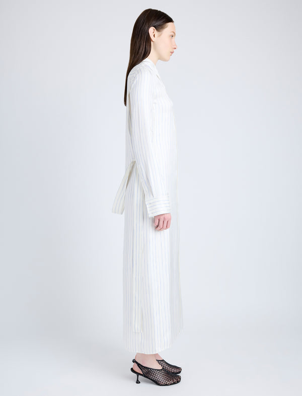 Proenza Schouler Proenza Schouler Hannah Dress In Stripe Silk Twill - Ivory Multi