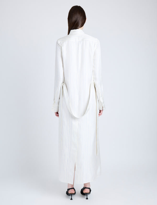 Proenza Schouler Proenza Schouler Hannah Dress In Stripe Silk Twill - Ivory Multi