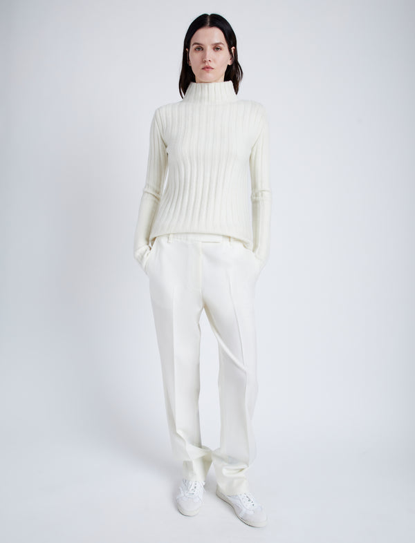 Proenza Schouler Proenza Schouler Haven Sweater In Midweight Cashmere Rib - Bone