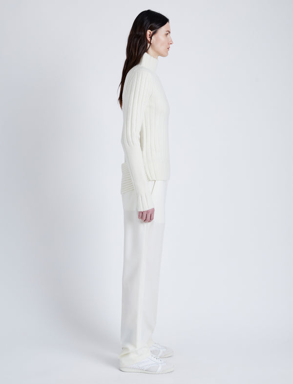 Proenza Schouler Proenza Schouler Haven Sweater In Midweight Cashmere Rib - Bone