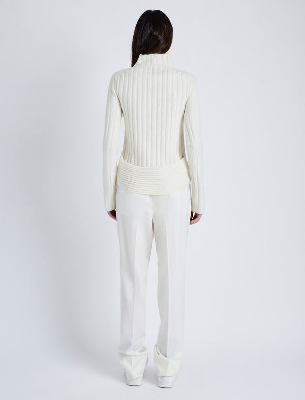 Proenza Schouler Proenza Schouler Haven Sweater In Midweight Cashmere Rib - Bone