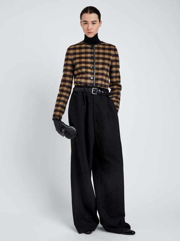 Proenza Schouler Proenza Schouler Helene Jacket In Plaid Double Face Cashmere - Khaki Multi