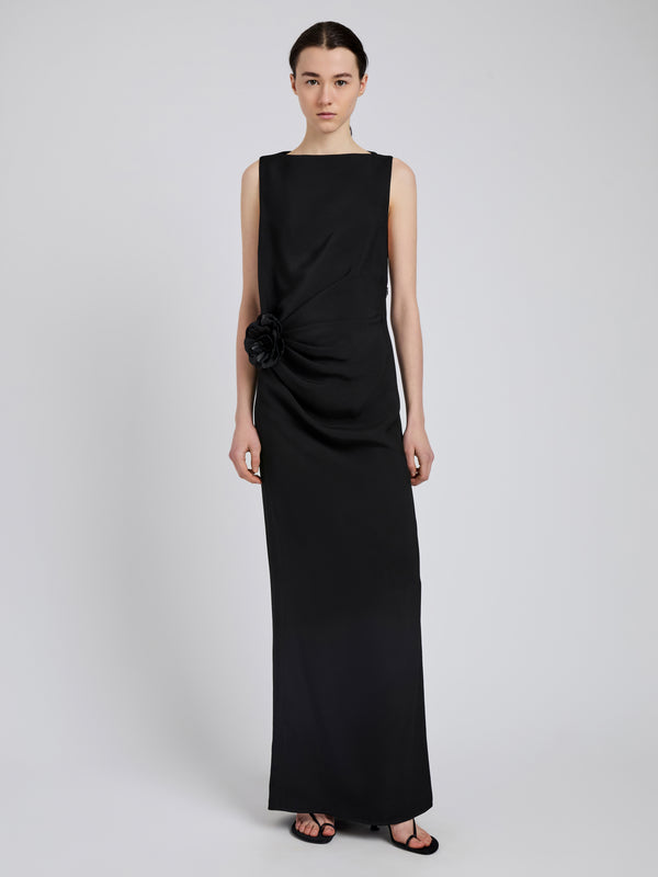 proenza schouler Proenza Schouler Indria Dress in Matte Double Crepe - Black