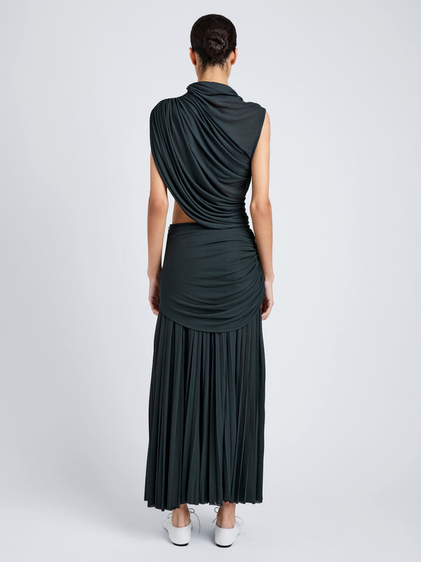 Proenza Schouler Proenza Schouler Irma Dress In Gauzy Jersey - Bottle Green