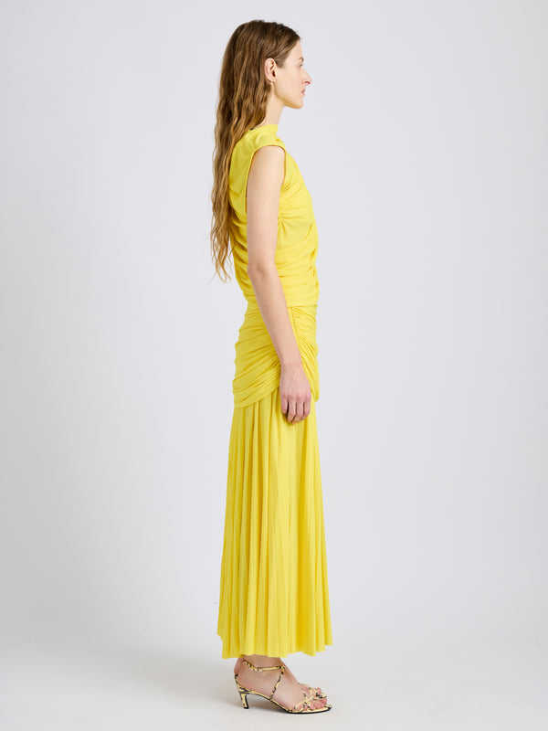 Proenza Schouler Proenza Schouler Irma Dress In Gauzy Jersey - Yellow