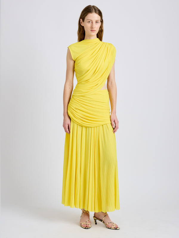proenza schouler Proenza Schouler Irma Dress in Gauzy Jersey - Yellow