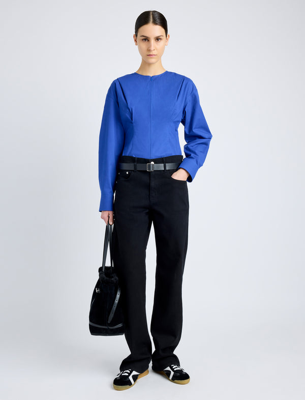 Proenza Schouler Proenza Schouler Ivonne Top In Eco Poplin - Blue