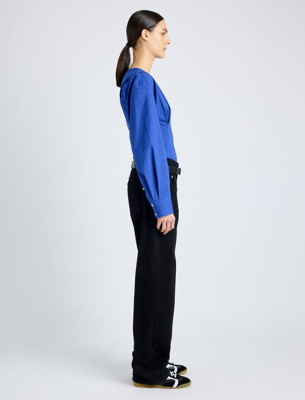 Proenza Schouler Proenza Schouler Ivonne Top In Eco Poplin - Blue