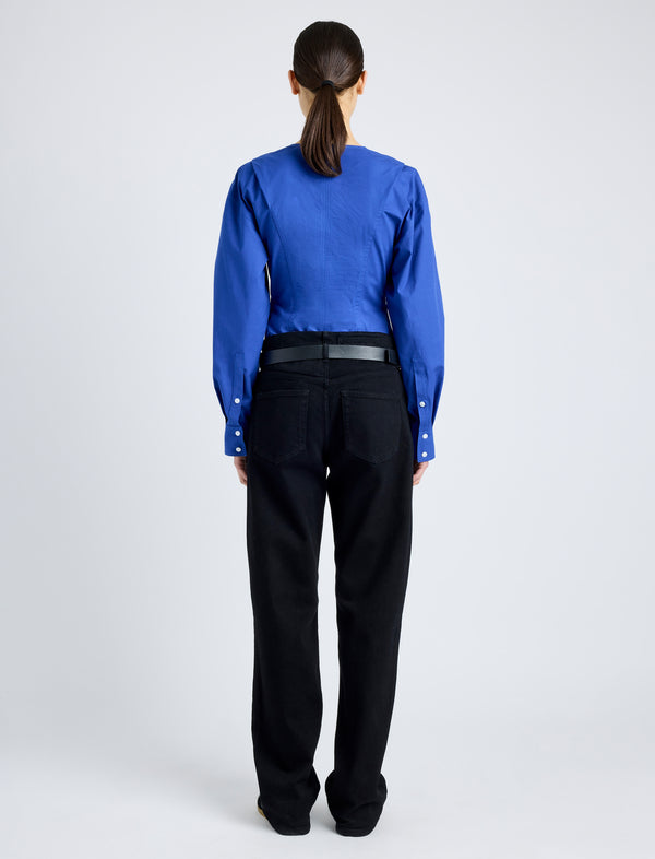 Proenza Schouler Proenza Schouler Ivonne Top In Eco Poplin - Blue