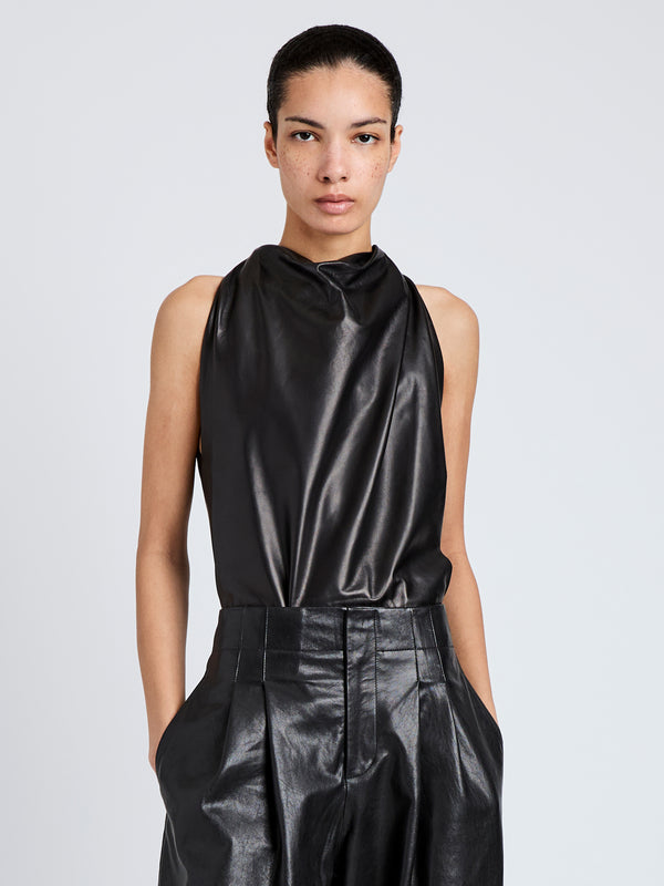 proenza schouler Proenza Schouler Iza Top in Classic Nappa - Black