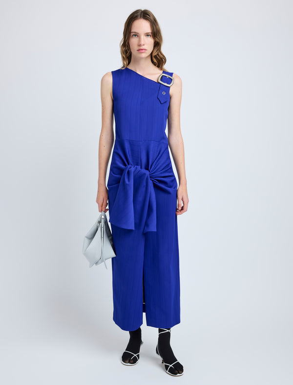 proenza schouler Proenza Schouler Jackie Dress in Technical Nylon Jacquard - Cobalt