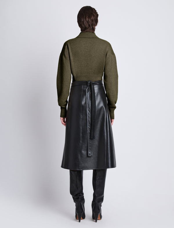 Proenza Schouler Proenza Schouler Jeanne Sweater In Lightweight Eco Cashmere - Fatigue