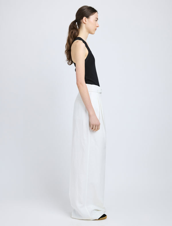 Proenza Schouler Proenza Schouler Jules Pant In Linen Viscose - Off White