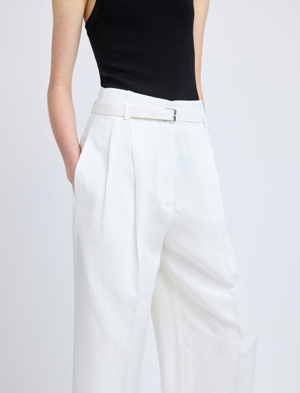 Proenza Schouler Proenza Schouler Jules Pant In Linen Viscose - Off White
