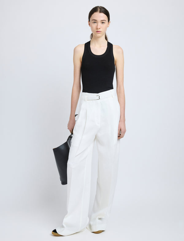 proenza schouler Proenza Schouler Jules Pant in Linen Viscose - Off White