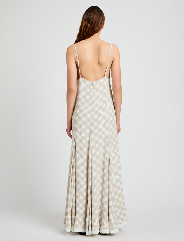 Proenza Schouler Proenza Schouler June Dress In Printed Crepe De Chine - Oyster Multi