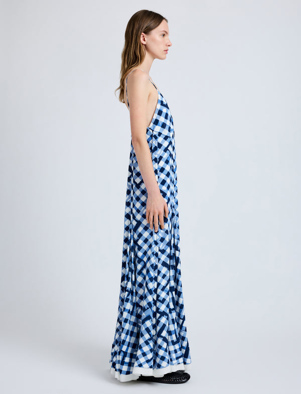 Proenza Schouler Proenza Schouler June Dress In Printed Crepe De Chine - Dark Navy Multi