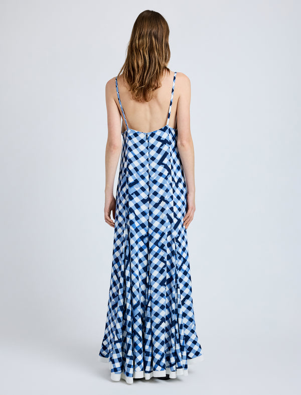 Proenza Schouler Proenza Schouler June Dress In Printed Crepe De Chine - Dark Navy Multi