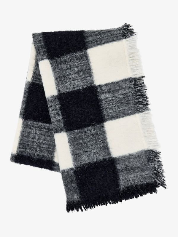 Proenza Schouler Proenza Schouler Kai Scarf In Brushed Glenplaid Knit - Black Multi