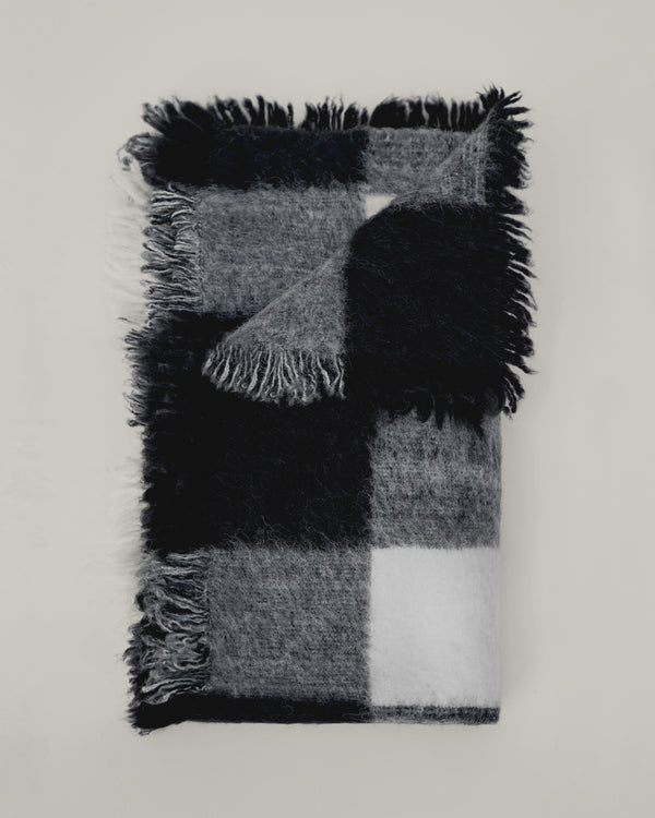 Proenza Schouler Proenza Schouler Kai Scarf In Brushed Glenplaid Knit - Black Multi