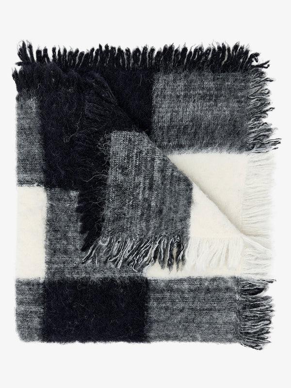 proenza schouler Proenza Schouler Kai Scarf in Brushed Glenplaid Knit - Black Multi
