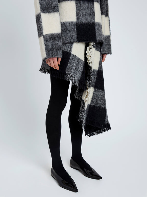 Proenza Schouler Proenza Schouler Kai Skirt In Brushed Glenplaid Knit - Black Multi