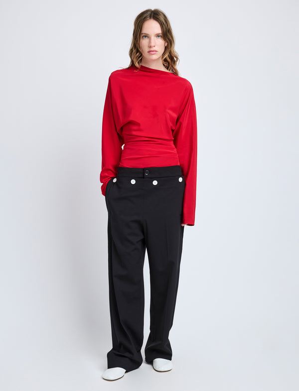 Proenza Schouler Proenza Schouler Keegan Top In Stretch Silk Viscose - Red