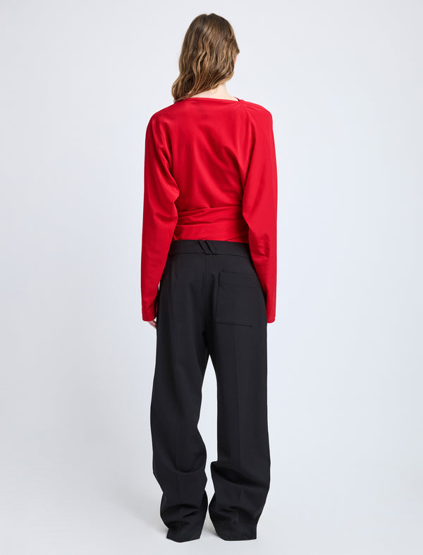 Proenza Schouler Proenza Schouler Keegan Top In Stretch Silk Viscose - Red