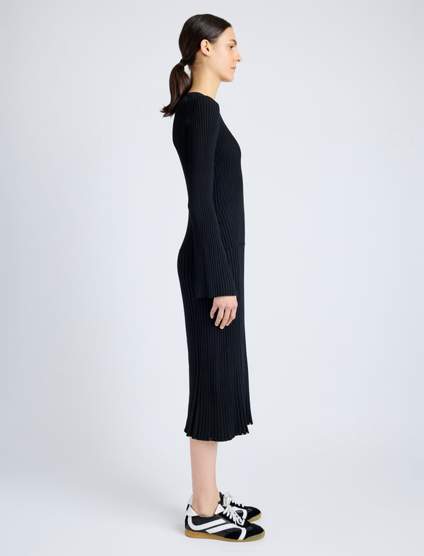 Proenza Schouler Proenza Schouler Kenna Dress In Midweight Viscose Rib - Black