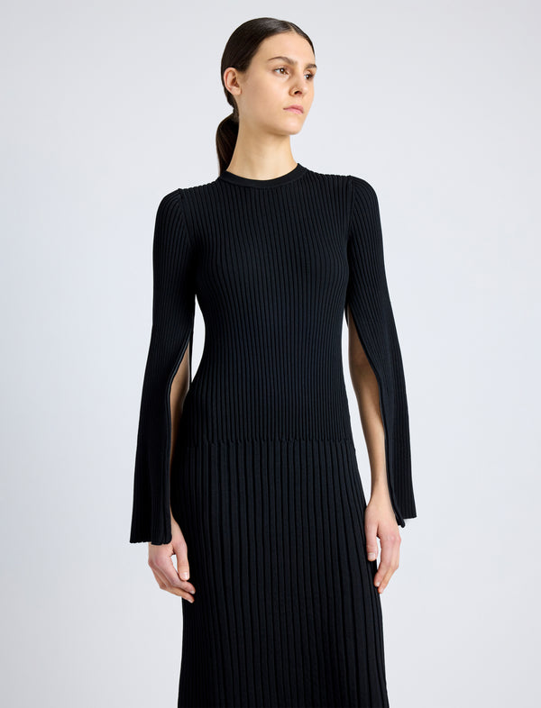 Proenza Schouler Proenza Schouler Kenna Dress In Midweight Viscose Rib - Black