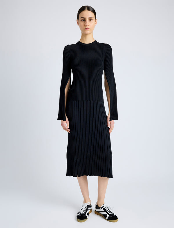 proenza schouler Proenza Schouler Kenna Dress in Midweight Viscose Rib - Black