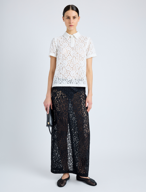 Proenza Schouler Proenza Schouler Kennedy Top In Stretch Lace - Off White