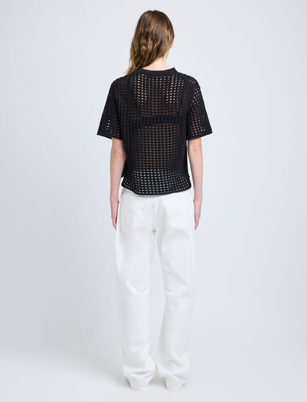 Proenza Schouler Proenza Schouler Kimia Top In Open Crochet - Black