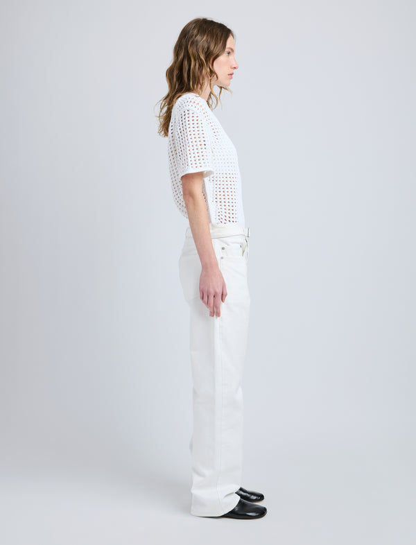 Proenza Schouler Proenza Schouler Kimia Top In Open Crochet - Off White