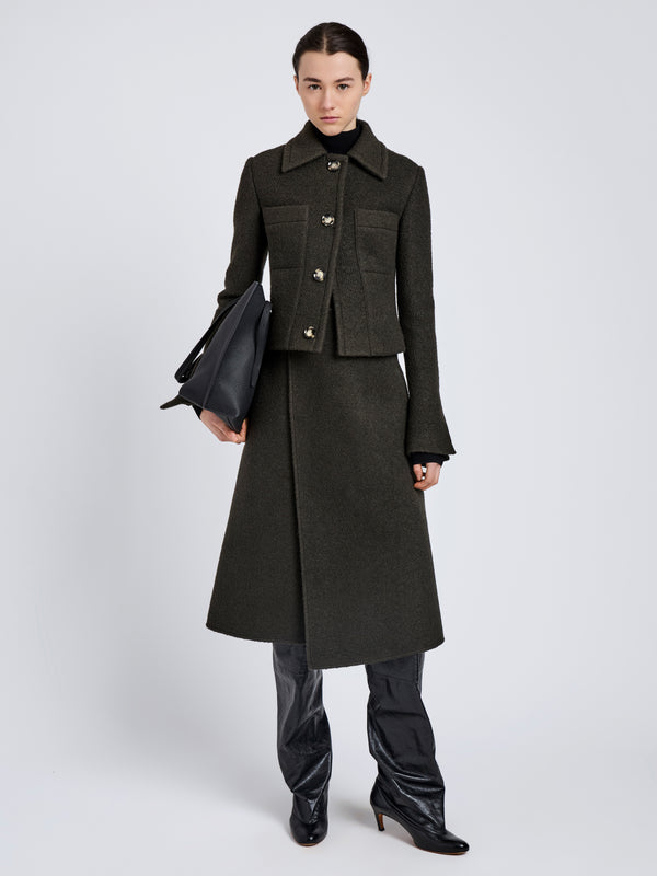 Proenza Schouler Proenza Schouler Kinsley Jacket In Boucle Twill Suiting - Wood