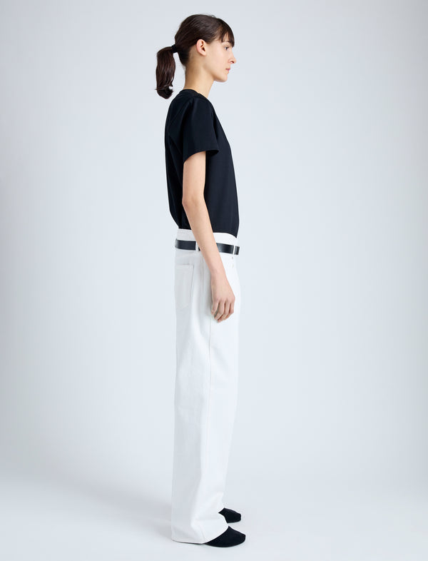 Proenza Schouler Proenza Schouler Kira T-Shirt In Eco Cotton Jersey - Black