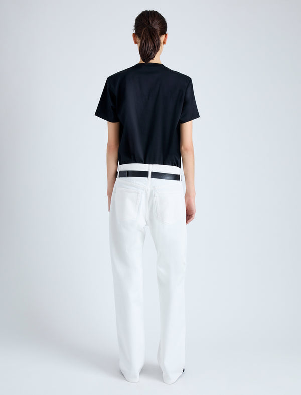 Proenza Schouler Proenza Schouler Kira T-Shirt In Eco Cotton Jersey - Black