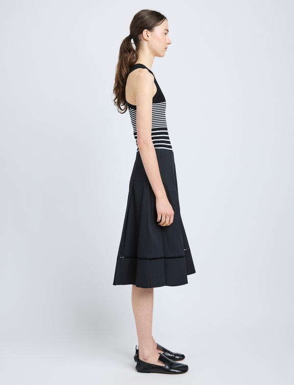 Proenza Schouler Proenza Schouler Laci Skirt In Eco Cotton Poplin - Black