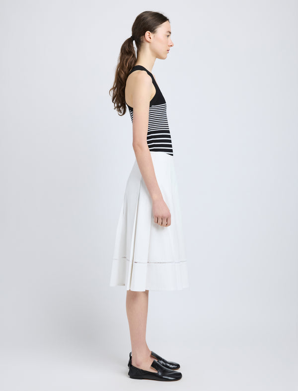 Proenza Schouler Proenza Schouler Laci Skirt In Eco Cotton Poplin - White
