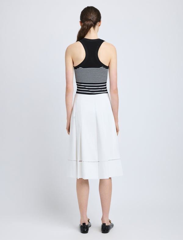 Proenza Schouler Proenza Schouler Laci Skirt In Eco Cotton Poplin - White