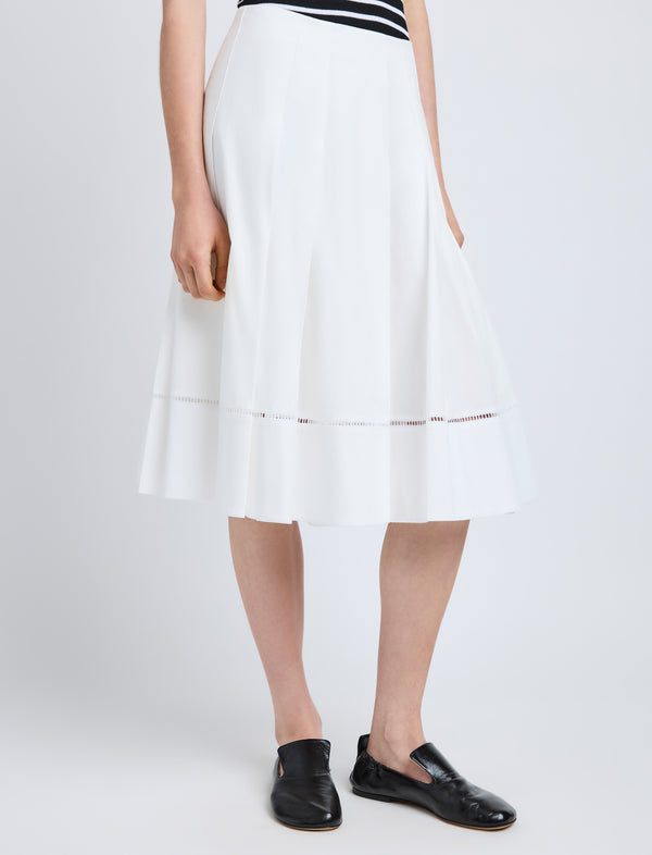 Proenza Schouler Proenza Schouler Laci Skirt In Eco Cotton Poplin - White