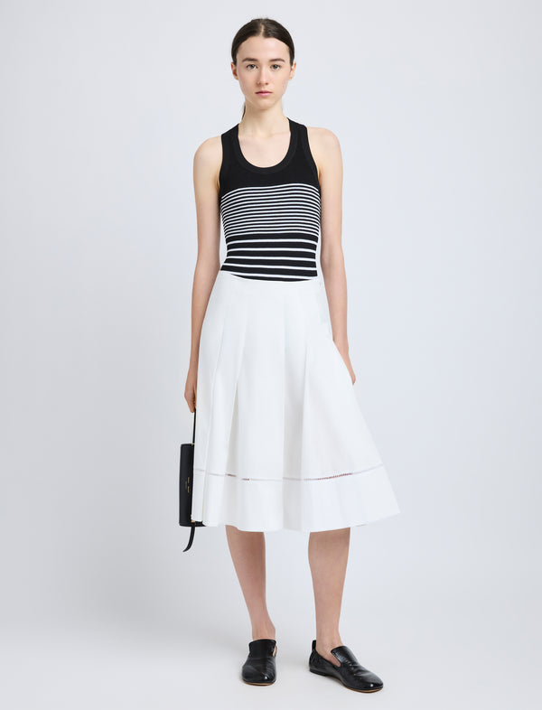proenza schouler Proenza Schouler Laci Skirt in Eco Cotton Poplin - White