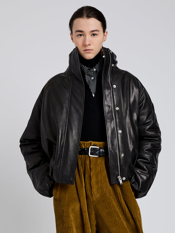 proenza schouler Proenza Schouler Laney Jacket in Semigloss Leather - Black