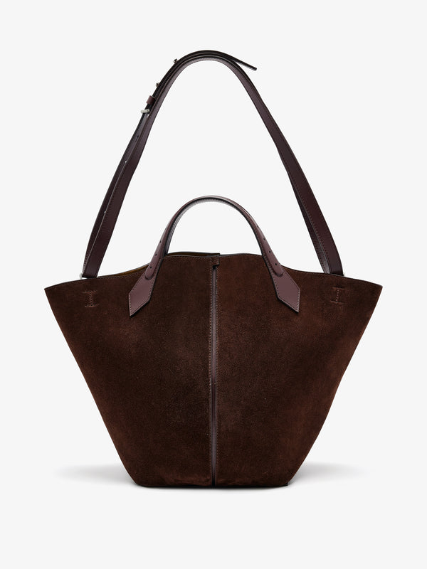 Proenza Schouler Proenza Schouler Large Chelsea Tote In Soft Suede - Chocolate