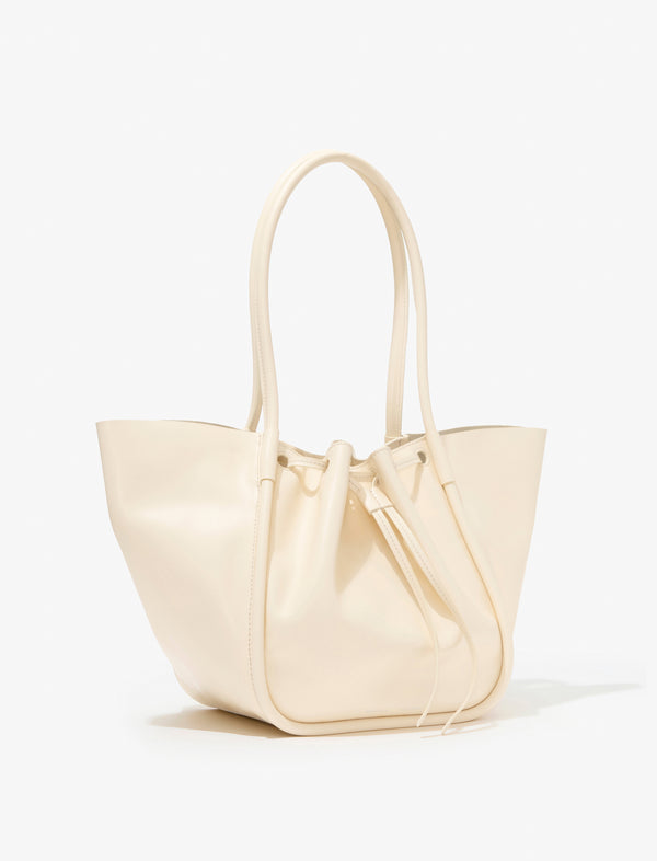 Proenza Schouler Proenza Schouler Large Ruched Tote In Shiny Calf - Birch
