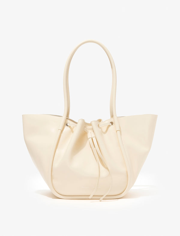 proenza schouler Proenza Schouler Large Ruched Tote in Shiny Calf - Birch