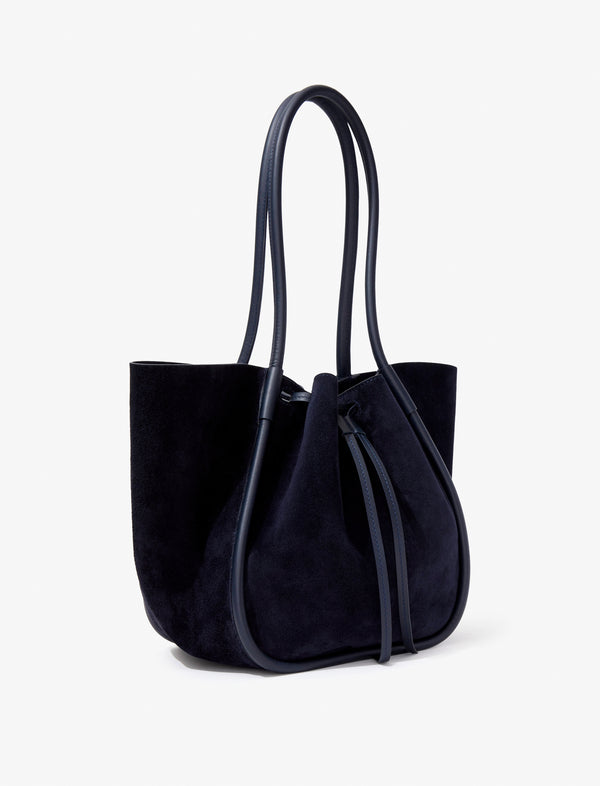 Proenza Schouler Proenza Schouler Large Ruched Tote In Soft Suede - Deep Navy