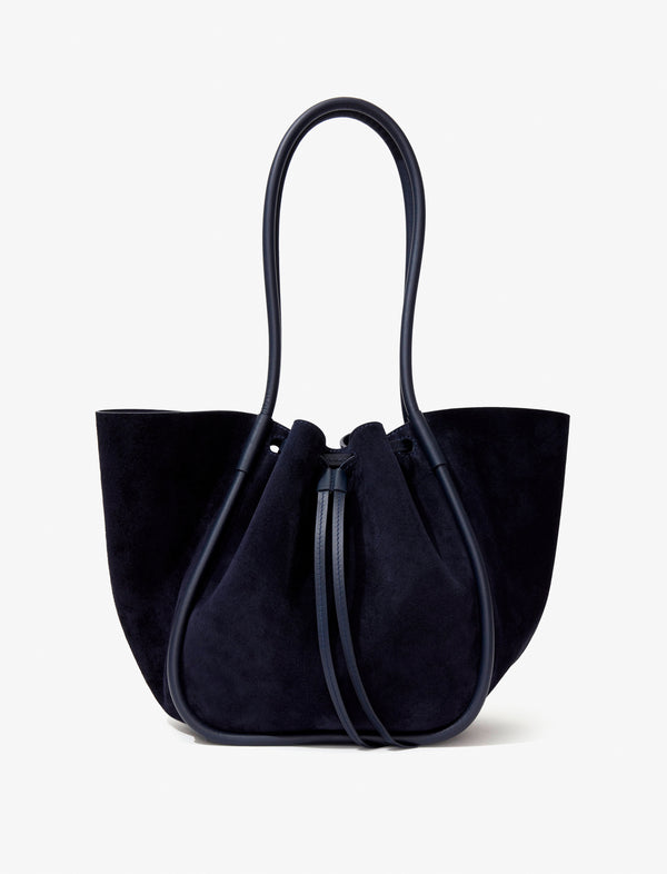 Proenza Schouler Proenza Schouler Large Ruched Tote In Soft Suede - Deep Navy